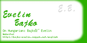 evelin bajko business card